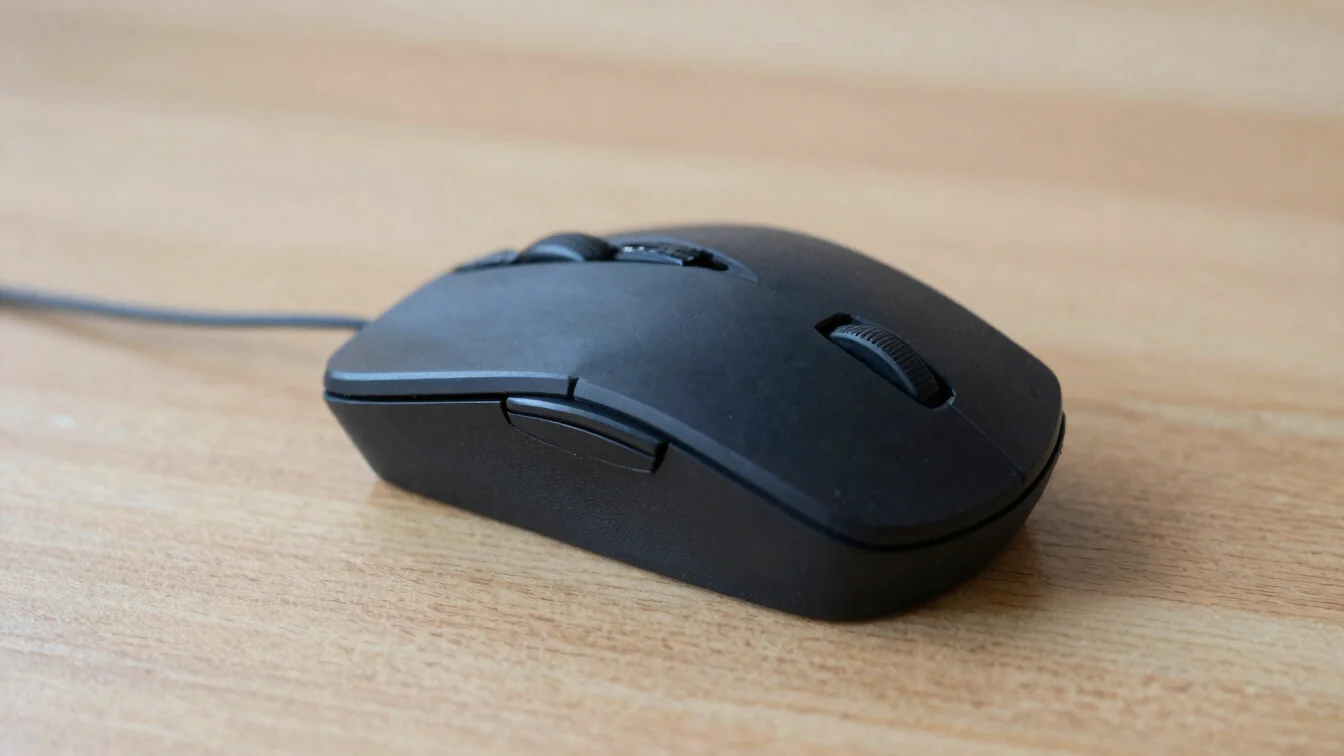 Encuadre editorial de un mouse real de ALT/ER sobre una superfici